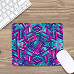 Neon Ethnic Aztec Trippy Print Mouse Pad