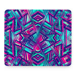 Neon Ethnic Aztec Trippy Print Mouse Pad