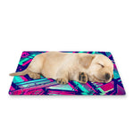 Neon Ethnic Aztec Trippy Print Pet Cooling Mat Cover