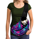 Neon Ethnic Aztec Trippy Print Pet Sling Carrier