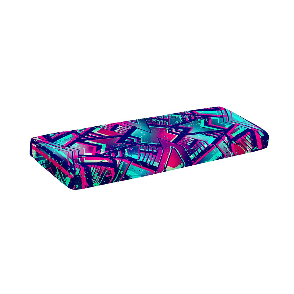 Neon Ethnic Aztec Trippy Print Piano Keyboard Cover