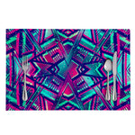 Neon Ethnic Aztec Trippy Print Placemat