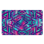 Neon Ethnic Aztec Trippy Print Polyester Doormat