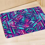 Neon Ethnic Aztec Trippy Print Polyester Doormat
