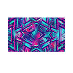 Neon Ethnic Aztec Trippy Print Polyester Flag