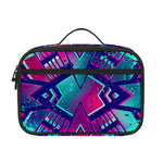 Neon Ethnic Aztec Trippy Print Portable Lunch Bag