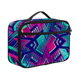 Neon Ethnic Aztec Trippy Print Portable Lunch Bag