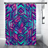 Neon Ethnic Aztec Trippy Print Premium Shower Curtain