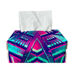 Neon Ethnic Aztec Trippy Print Rectangle Tissue Box Cover