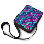 Neon Ethnic Aztec Trippy Print Rectangular Crossbody Bag