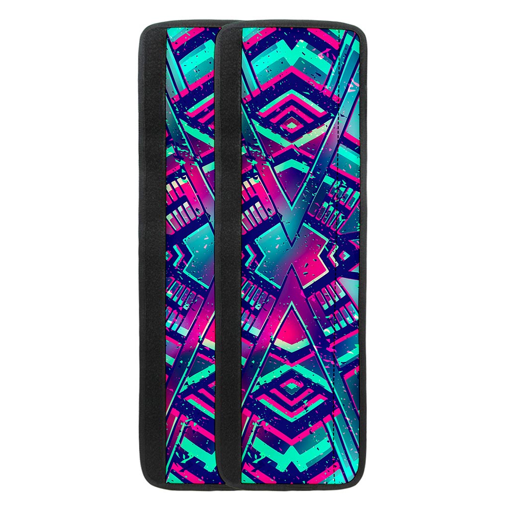 Neon Ethnic Aztec Trippy Print Refrigerator Handle Covers