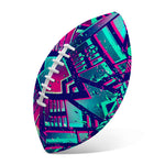 Neon Ethnic Aztec Trippy Print Rugby Ball