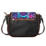 Neon Ethnic Aztec Trippy Print Saddle Bag