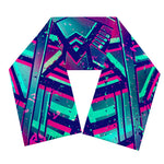 Neon Ethnic Aztec Trippy Print Scarf