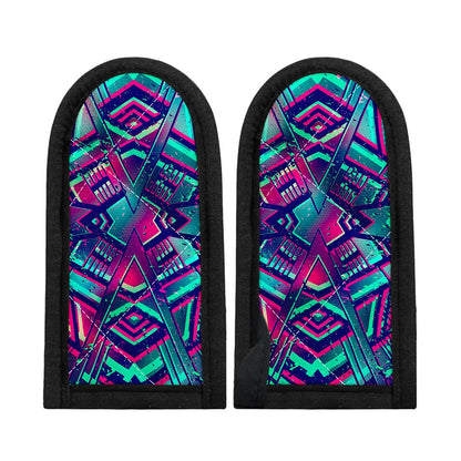 Neon Ethnic Aztec Trippy Print Skillet Handle Cover