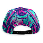 Neon Ethnic Aztec Trippy Print Snapback Cap