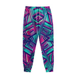 Neon Ethnic Aztec Trippy Print Sweatpants