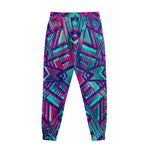 Neon Ethnic Aztec Trippy Print Sweatpants