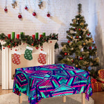 Neon Ethnic Aztec Trippy Print Tablecloth
