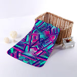 Neon Ethnic Aztec Trippy Print Towel
