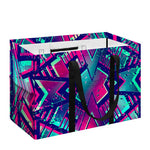 Neon Ethnic Aztec Trippy Print Utility Tote Bag