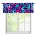 Neon Ethnic Aztec Trippy Print Window Valance