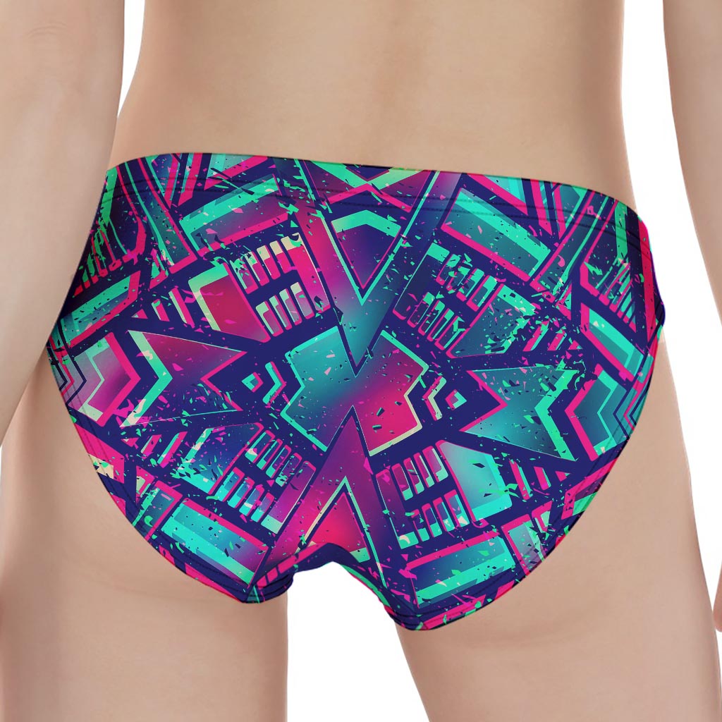 Neon Ethnic Aztec Trippy Print Women's Panties