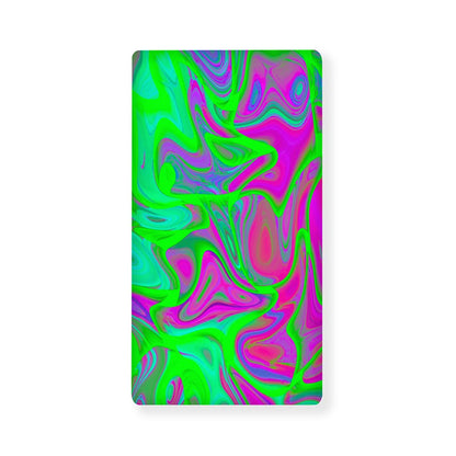 Neon Green Pink Psychedelic Trippy Print Baby Crib Sheet