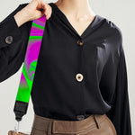 Neon Green Pink Psychedelic Trippy Print Bag Strap