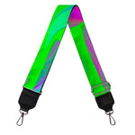 Neon Green Pink Psychedelic Trippy Print Bag Strap