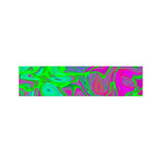 Neon Green Pink Psychedelic Trippy Print Bed Runner