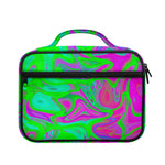 Neon Green Pink Psychedelic Trippy Print Briefcase Bible Bag