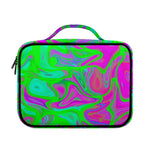 Neon Green Pink Psychedelic Trippy Print Briefcase Bible Bag