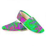 Neon Green Pink Psychedelic Trippy Print Casual Shoes