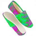 Neon Green Pink Psychedelic Trippy Print Casual Shoes