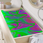 Neon Green Pink Psychedelic Trippy Print Changing Pad Cover