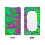 Neon Green Pink Psychedelic Trippy Print Changing Pad Cover