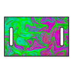 Neon Green Pink Psychedelic Trippy Print Golf Cart Seat Cover