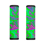 Neon Green Pink Psychedelic Trippy Print Handle Covers