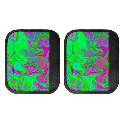 Neon Green Pink Psychedelic Trippy Print Handle Covers