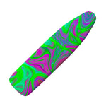 Neon Green Pink Psychedelic Trippy Print Ironing Board Cover