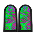 Neon Green Pink Psychedelic Trippy Print Skillet Handle Cover