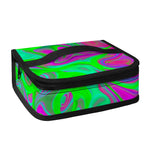 Neon Green Pink Psychedelic Trippy Print Small Lunch Bag