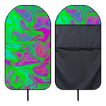 Neon Green Pink Psychedelic Trippy Print Waterproof Car Seat Cover