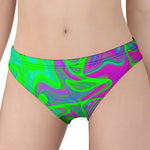 Neon Green Pink Psychedelic Trippy Print Women's Panties