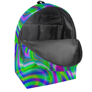 Neon Green Psychedelic Trippy Print Backpack