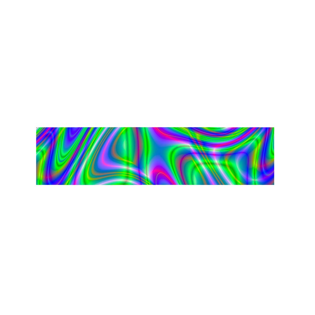 Neon Green Psychedelic Trippy Print Bed Runner
