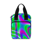 Neon Green Psychedelic Trippy Print Bible Tote Bag