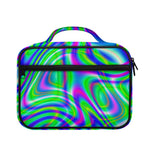 Neon Green Psychedelic Trippy Print Briefcase Bible Bag