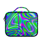 Neon Green Psychedelic Trippy Print Briefcase Bible Bag